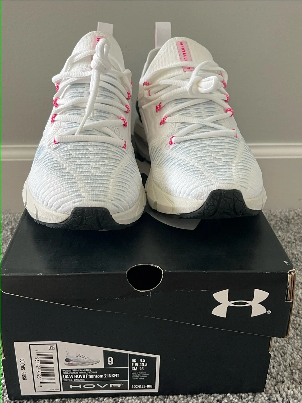 Under Armour women’s HOVR Phantom 2 INKNT. White/blue/pink